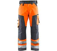 BLÅKLÄDER Trousers 15661811 Cotton, PL (Polyester) Orange, Mid Grey Size 30R