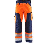 BLÅKLÄDER Trousers 15661811 Cotton, PL (Polyester) Orange, Navy Blue Size 47S
