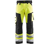 BLÅKLÄDER Trousers 15661811 Cotton, PL (Polyester) Yellow, Black Size 43S