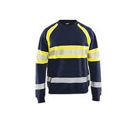 BLÅKLÄDER Unisex Hi Vis Sweater High Visibility Sweatshirt size XXXL in black/yellow