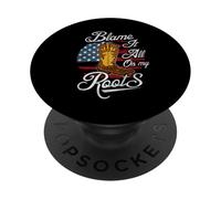 Blame All On My Roots Shirt Cowboy Men Country Music Lover PopSockets Adhesive PopGrip