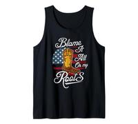 Blame All On My Roots Shirt Cowboy Men Country Music Lover Tank Top