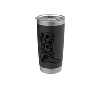 Blame It All On My Roots Country Boot Black Stainless Steel Insulated Tumbler