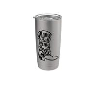 Blame It All On My Roots Country Boot Black Stainless Steel Insulated Tumbler