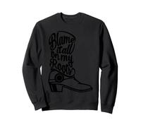 Blame It All On My Roots Country Boot Black Sweatshirt