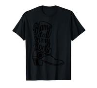 Blame It All On My Roots Country Boot Black T-Shirt