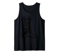 Blame It All On My Roots Country Boot Black Tank Top