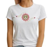 Blame It On My Hippy Soul Womens T Shirt Retro 60s 70s Flower Power Tee Hippie Style Vintage Inspired Floral Design Top