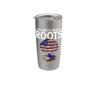 Blame It On My Roots American Heritage Filipino Pinoy Roots Stainless Steel Insulated Tumbler