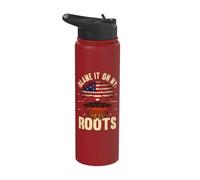 Blame It On My Roots American Heritage German Roots Stainless Steel Insulated Water Bottle