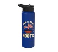 Blame It On My Roots American Heritage German Roots Stainless Steel Insulated Water Bottle