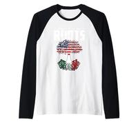 Blame It On My Roots American Heritage Italian Roots Raglan Baseball Tee