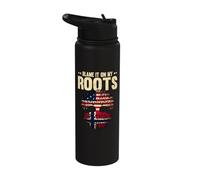 Blame It On My Roots American Heritage Norwegian Roots Stainless Steel Insulated Water Bottle