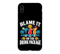 Blame It On The Drink Package Cruise Cocktail Humor Case for iPhone XS Max