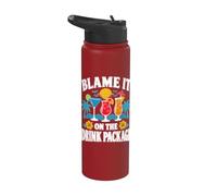 Blame It On The Drink Package Cruise Cocktail Humor Stainless Steel Insulated Water Bottle