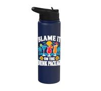 Blame It On The Drink Package Cruise Cocktail Humor Stainless Steel Insulated Water Bottle