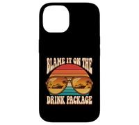 Blame It On The Drink Package Funny Cruise Aviator Retro Case for iPhone 14
