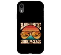 Blame It On The Drink Package Funny Cruise Aviator Retro Case for iPhone XR
