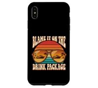 Blame It On The Drink Package Funny Cruise Aviator Retro Case for iPhone XS Max