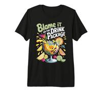 Blame It On The Drink Package Funny Cruise Cocktail Retro Premium T-Shirt