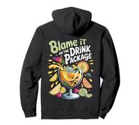 Blame It On The Drink Package Funny Cruise Cocktail Retro Pullover Hoodie