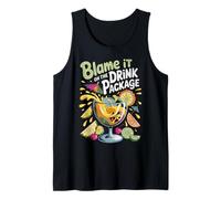 Blame It On The Drink Package Funny Cruise Cocktail Retro Tank Top