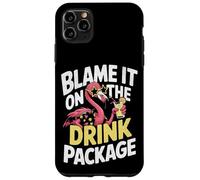 Blame It On The Drink Package Funny Cruise Flamingo Retro Case for iPhone 11 Pro Max