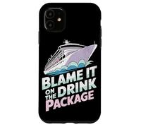 Blame It On The Drink Package Funny Cruise Ship Retro Case for iPhone 11