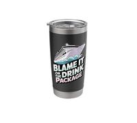 Blame It On The Drink Package Funny Cruise Ship Retro Stainless Steel Insulated Tumbler