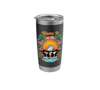 Blame It On The Drink Package Funny Cruise Squad Design Stainless Steel Insulated Tumbler