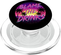 Blame It On The Drink Package Funny Cruise Synthwave 80s PopSockets PopGrip for MagSafe