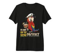 Blame It On The Drink Package Funny Parrot Cruise Ship Premium T-Shirt