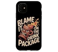 Blame It On The Drink Package Funny Tiki Retro Graphic Case for iPhone 11