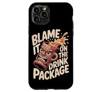 Blame It On The Drink Package Funny Tiki Retro Graphic Case for iPhone 11 Pro