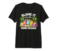 Blame It On The Drink Package Girls Trip Cruising Matching Premium T-Shirt