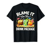 Blame It On The Drink Package Girls Trip Cruising Matching T-Shirt