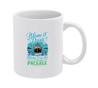 Blame It On The Drink Package Mugs Unique Coffee Cups with Handle Tea Mug 330Ml for Home Café Restaurant