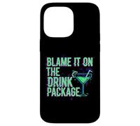 Blame It On The Drink Package Retro Glitch Cruise Case for iPhone 14 Pro Max