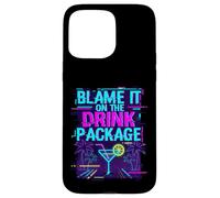 Blame It On The Drink Package Retro Glitch Cruise Case for iPhone 15 Pro Max