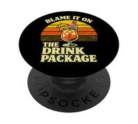 Blame It On The Drink Package Retro Tropical Cocktail PopSockets Adhesive PopGrip