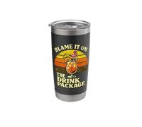 Blame It On The Drink Package Retro Tropical Cocktail Stainless Steel Insulated Tumbler