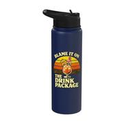 Blame It On The Drink Package Retro Tropical Cocktail Stainless Steel Insulated Water Bottle