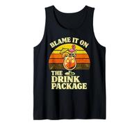Blame It On The Drink Package Retro Tropical Cocktail Tank Top