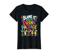 Blame It On The Drink Package Value Graphic T-Shirt, Women, Black, S