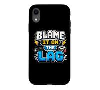 Blame It on the Lag Funny Gaming Controller Gamer Pixel Art Case for iPhone XR