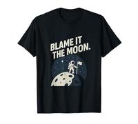 Blame It On The Moon Lunar Silhouette Space Graphic T-Shirt