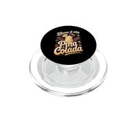 Blame It on the Pina Colada Cocktail Tropical Rum PopSockets PopGrip for MagSafe
