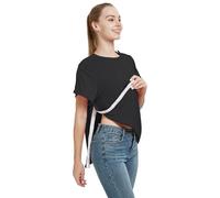 Blamoche Post Shoulder Surgery Shirt, Women's Short Sleeve Shirt with Premium Snap, Chemo Clothing (Large, Black)