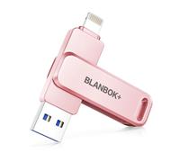 BLANBOK+ MFi Certified 3 in 1 Flash Drive for iPhone,USB Memory Stick,Memory Stick Photo transfer,USB Storage Stick for iPhone/iPad/Android/PC (Pink, 512, GB)