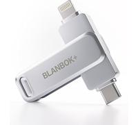BLANBOK+ MFi Certified 512GB USB Flash Drive for iPhone, MFi Certified, 3-in-1 Lightning and Type-C USB Flash Drive with USB 3.0 Adapter External Memory for iPhone, Phone, Android, PC/Pad